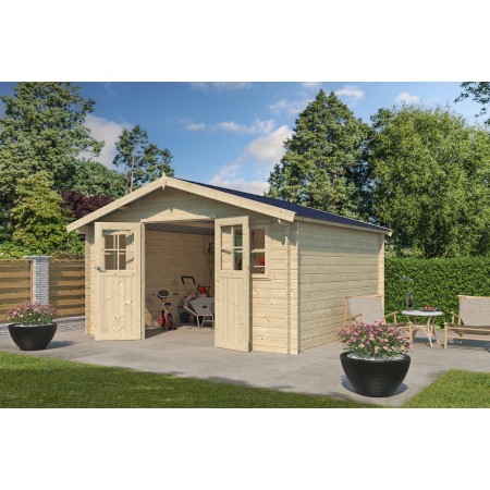 Photo de l'abri de jardin 12m2 415x385+20  - Bac acier laqué