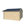 Vue de dos de l'abri de jardin 12m2 415x385+20  - Bac acier laqué