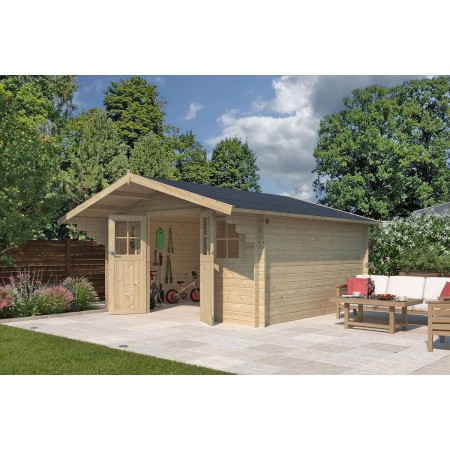 Photo de l'abri de jardin 12m2 Montreal  15m2 - 28mm - Couverture incluse