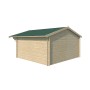Vue de dos de l'abri de jardin 12m2 Montreal  15m2 - 28mm - Couverture incluse