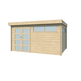 Vue de l'Abri de jardin 12m2 - Bac acier laqué