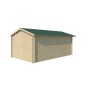 Vue arrière du garage bois 16m2 Classic - pour 1 voiture