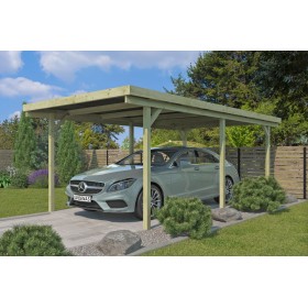 Photo du Carport voiture 15m2 Basic 300x600cm - Imprégnation Verte