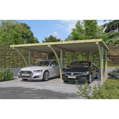 Photo du Carport voiture 30m2 Caprice 600x500cm - Imprégnation Verte