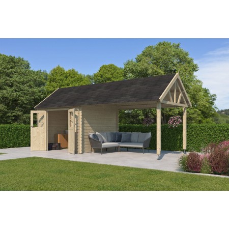 Photo de l'Abri de jardin 19m2 670x295cm - 28mm - Bardeaux inclus