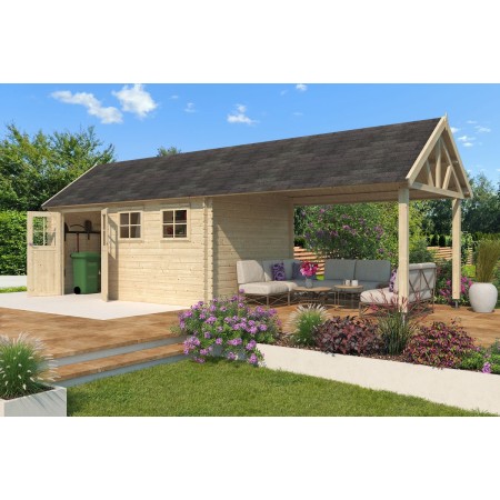 Photo de l'Abri de jardin 25m2 Vienne XL - Bardeaux inclus