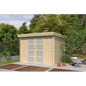 Photo de face du petit abri de jardin 8m2 - Bac acier