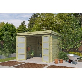 Photo du petit abri de jardin 8m2 Portland - Imprégnation verte