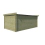 Vue arrière de l'Abri de jardin 15m2 - Imprégnation verte