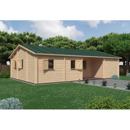 Photo du Chalet bois habitable RE2020 Scarlett – 59 m², 3 chambres pour vivre toute l’année
