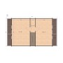 Plan etage du Chalet bois habitable RE2020 Verone – 80 m², 2 chambres