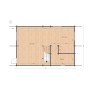Plan rdc du Chalet bois habitable RE2020 Verone – 80 m², 2 chambres