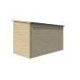 Vue arrière de l'Abri en bois massif 6m2 Q-Line 360x180cm - 28mm - Toiture incluse
