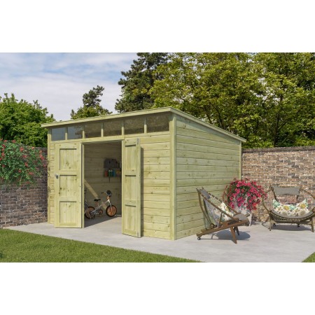 Photo de l'Abri en bois massif 10m2 Q-Line 360x300cm