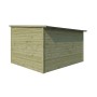 Vue arrière de l'Abri en bois massif 10m2 Q-Line 360x300cm