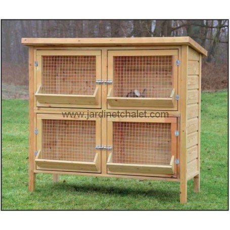 Grande cage lapin clapier à lapin en bois Rijnlander