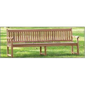 Banc de jardin en teck Bretagne 3 pieds 210cm