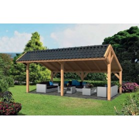 Kiosque Bergen en mélèze/douglas Type 1