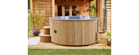 Bain à remous Finlandais en bois - Jardin & Chalet