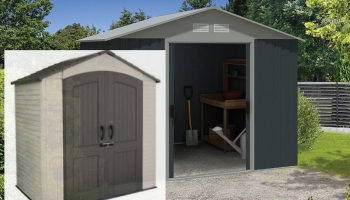 Un abri de jardin en métal ou en PVC ?